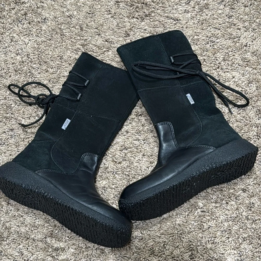 Ecco Girl Warm Wool Lining Dress Boots Size 33 (US 2)